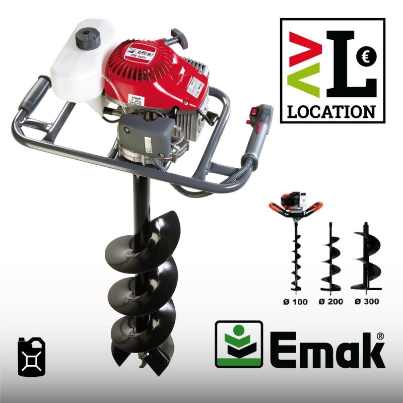 Tarière EMAK TR1551 louée avec les 3 mèches