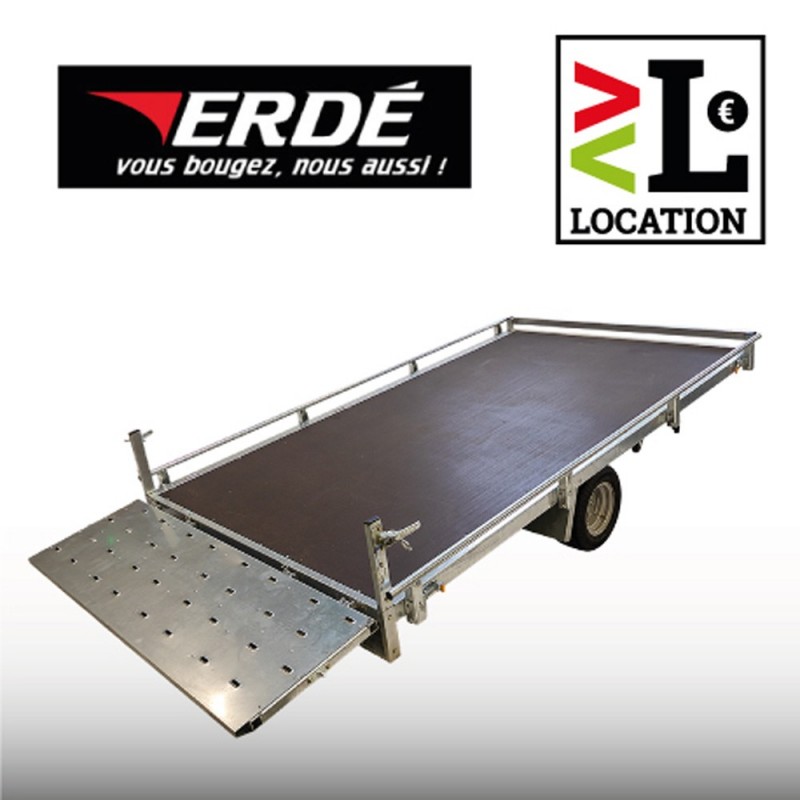 Remorque Plateau Erdé PLB 340 1300 kg