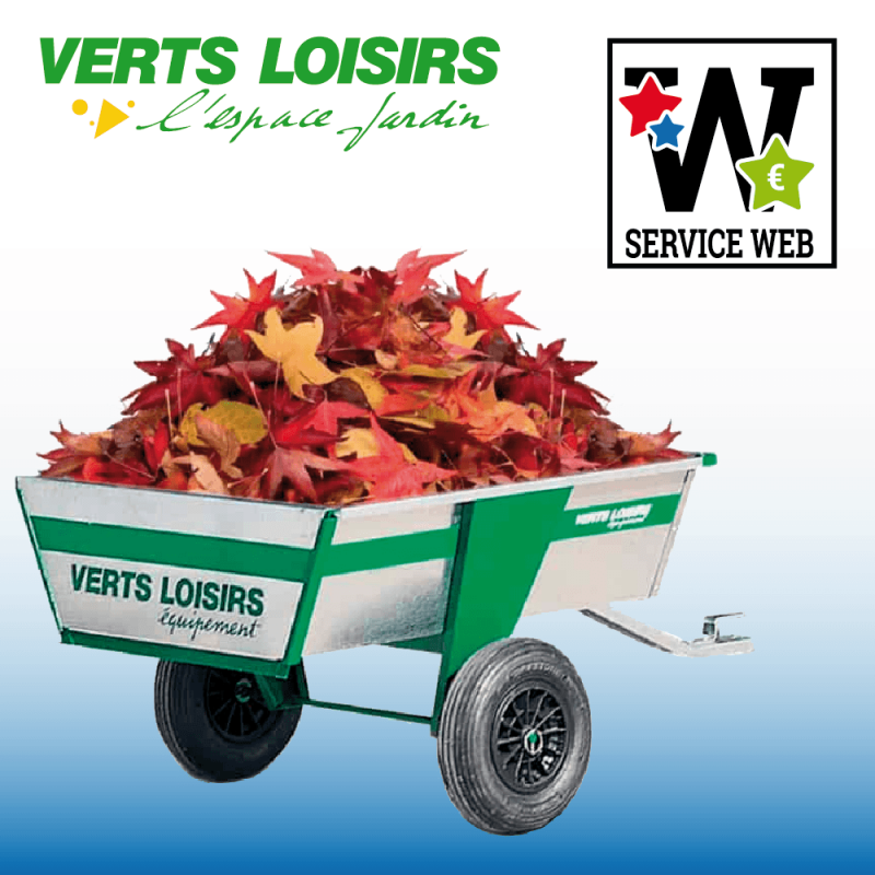 Remorque pour tondeuse autoportée. VERTS LOISIRS VLN8