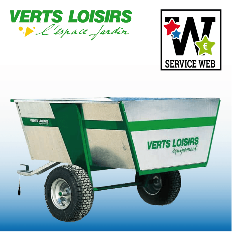 Remorque pour tondeuse autoportée. VERTS LOISIRS VLN16