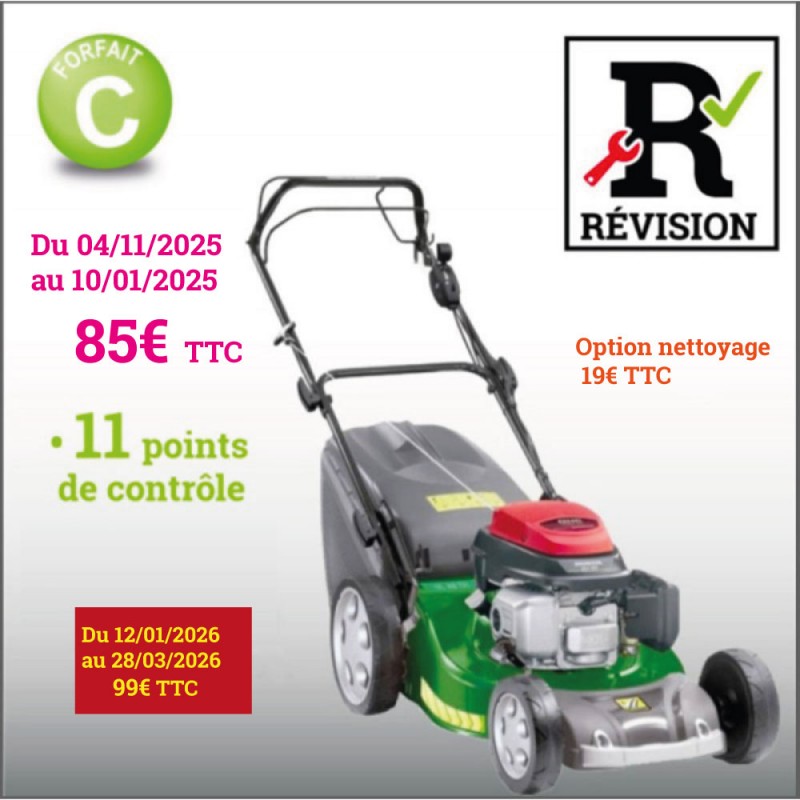 Forfait C - Révision Tondeuse thermique