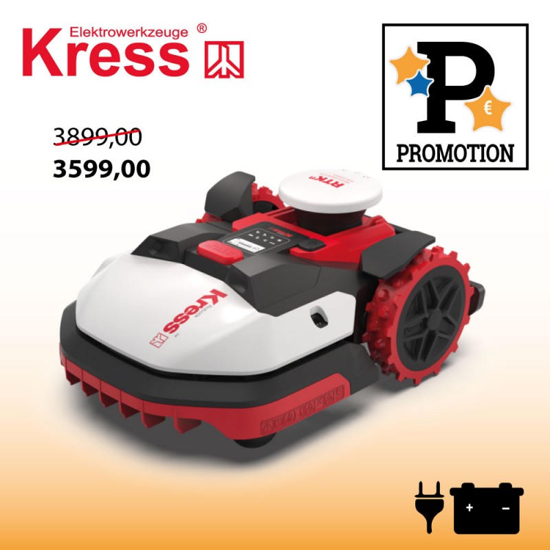 Robot de tonte KRESS RTK 3000m² avec OAS