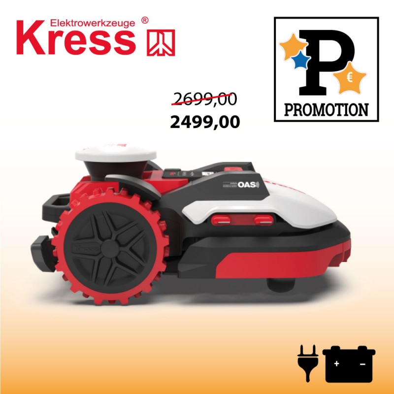 Robot de tonte KRESS RTK 1500m² avec OAS
