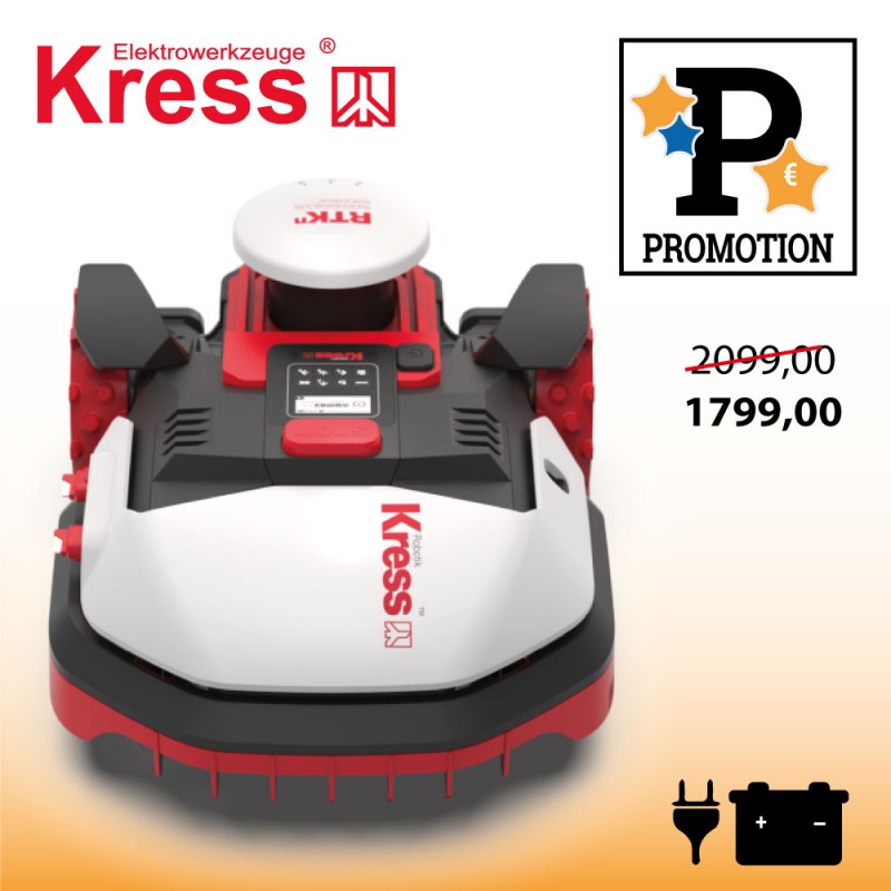 Robot de tonte KRESS RTK 600m² avec OAS