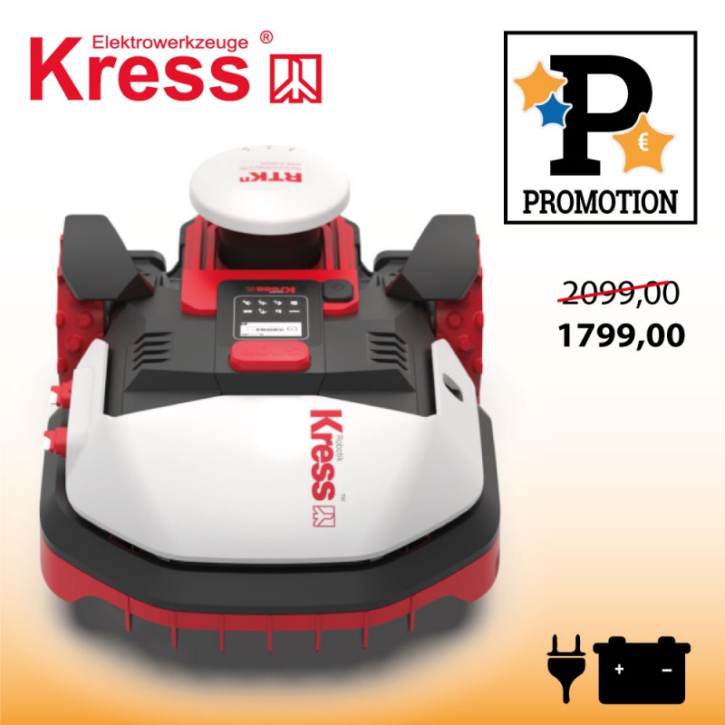 Robot de tonte KRESS RTK 600m² avec OAS