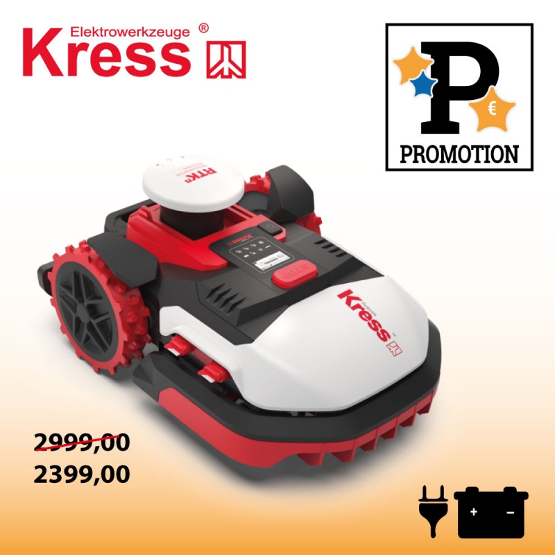 Robot de tonte KRESS RTK 2000m² avec OAS